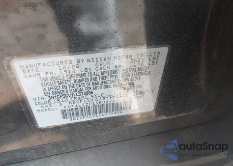 2020 Nissan Kicks Sv Xtronic Cvt из США, поврежденный, VIN 3N1CP5CV1LL574856